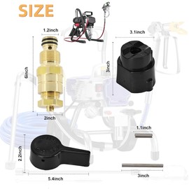 700258 Prime Spray Valve Kit,Drain Valve Compatible with Titan 440 540 640 740 Aftermarketr Airless Paint Sprayer,Replace Airless Spray Painting Machine Accessories 700-258 Drain Valve
