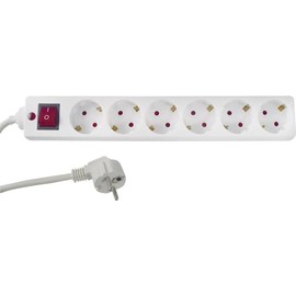 REV Ritter Geräteschutz-Steckdosenleiste 6 fach, Kontrollschalteter 16 A, 250 V