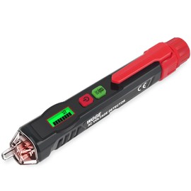 WGGE AC Voltage Tester/Non-Contact Voltage Tester with Dual Range AC 12V-1000V/48V-1000V, Electrical Pen with LCD Display and Flashlight Buzzer Alarm, Detect Wire Breakpoint, Live/Null Wire Tester.