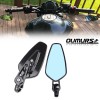 OUMURS Motorcycle 7/8" 22mm Handle Bar End Mirrors For For