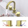 Widespread Bathroom Sink Faucet Brushed Gold 2 Handle 8 inch