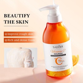 Vitamin C & Lemon Niacinamide Body Wash | Korean Beauty Shower Gel | Deep Cleansing & Nourishing | 16.9oz Jumbo Size Lasts 6-12 Months!