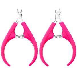 FRCOLOR 2pcs Stainless Steel Cuticle Nipper and Trimmer for Professional Nail Care and Manicure Portable Household Tool for Precise Cuticle Removal and Nail Art