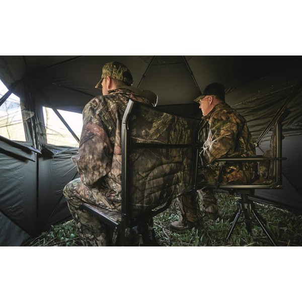 Bolderton 360 Comfort Swivel Hunting Chair with Armrests, Mossy Oak Break-Up Country, Mossy Oak Country Camo