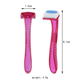 MFUOE 4 Pcs Women's Bikini Razors T-Type Shavers Trimmers Hair Removers Peach Fuzz Remover Multipurpose for Face Armpit