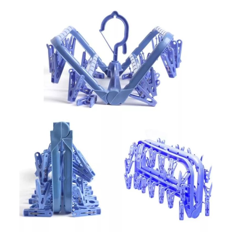 Misorel Set 3 Ganchos Multifuncional Cuadrado 36 Pinzas