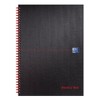 Oxford Black n' Red Ruled Matt Black Wirebound Hardback A4