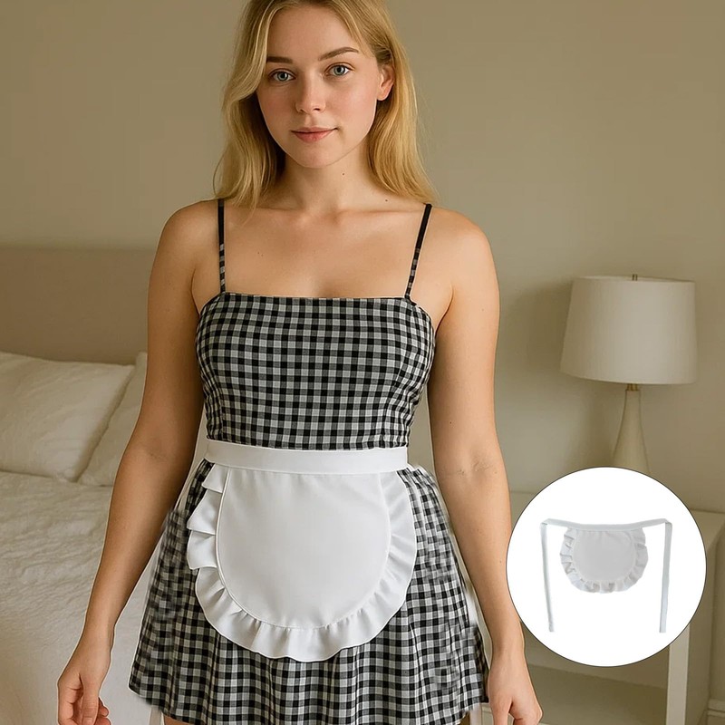 Maid Apron, White Apron White Waist for Cosplay, Theme Parties