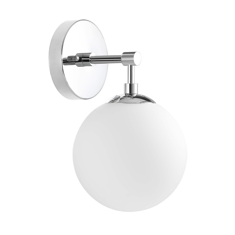 XiNBEi Lighting Globe Wall Sconce Modern 1 Light Chrome Sconce
