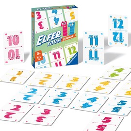 Ravensburger - 20947 Elfer Raus! Junior - Card Game 2 - 6 Players, Game from 5 Years for Children and Adults, Number Space 1-20