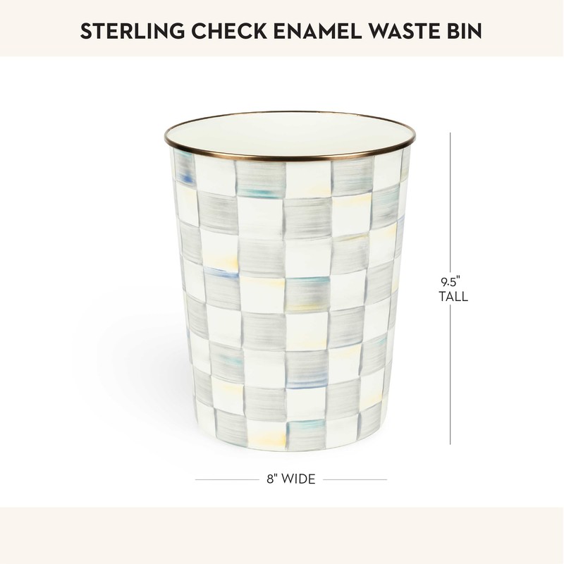 MACKENZIE-CHILDS Waste Bin, Decorative Bedroom Trash Can or Bathroom Trash