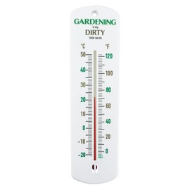 Greenhouse Thermometer - 240 mm Classic Garden Thermometer Gift For Outdoor Use In Garden Greenhouse Accessories Shed Allotment Ideal Gardening Gifts (Gardening is my dirty little secret)