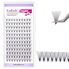 FADLASH Premade Lash Fans D Curl Premade Fans Eyelash Extensions 14D 0.05 Volume Lash Fans Premade Handmade Premade Lash Extensions Fans (14D-0.05D-8-14mm)