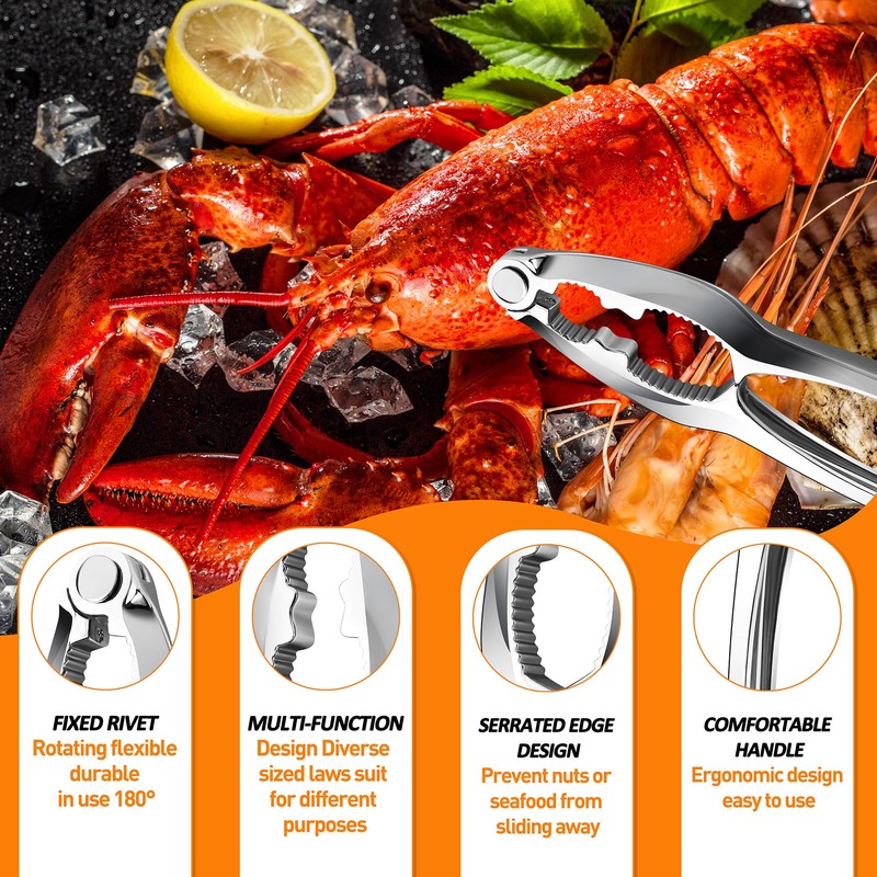 Seafood Crab Crackers and Tools, 21 Pcs Crab Leg Crackers