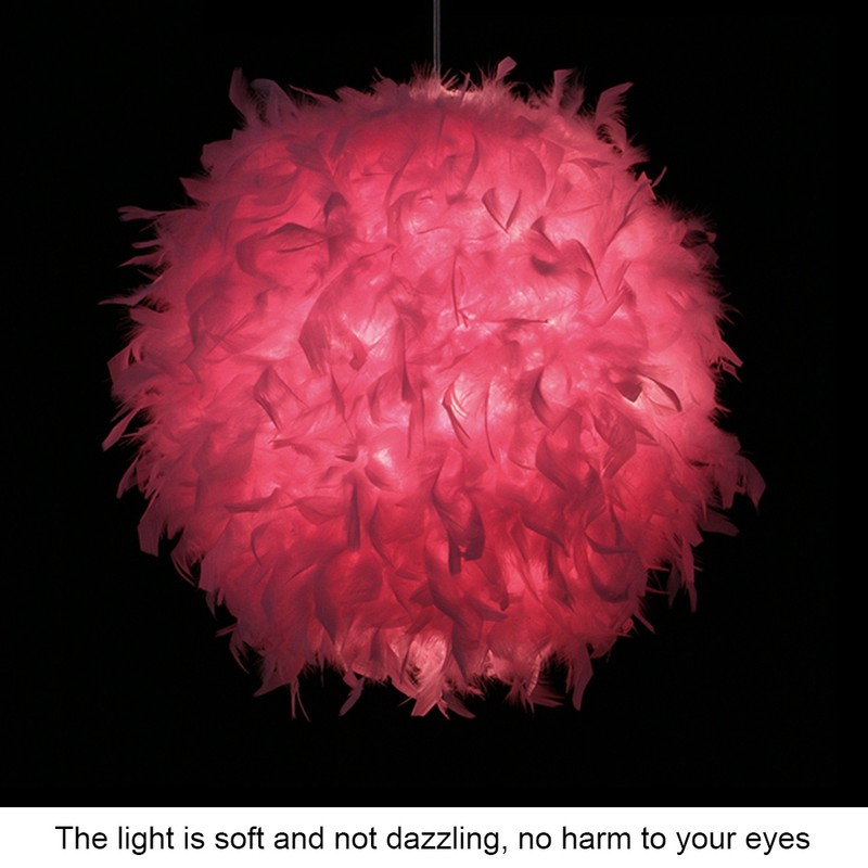 Feather Pendant Droplight Hanging Lamp for Living Room Exhibition Hall