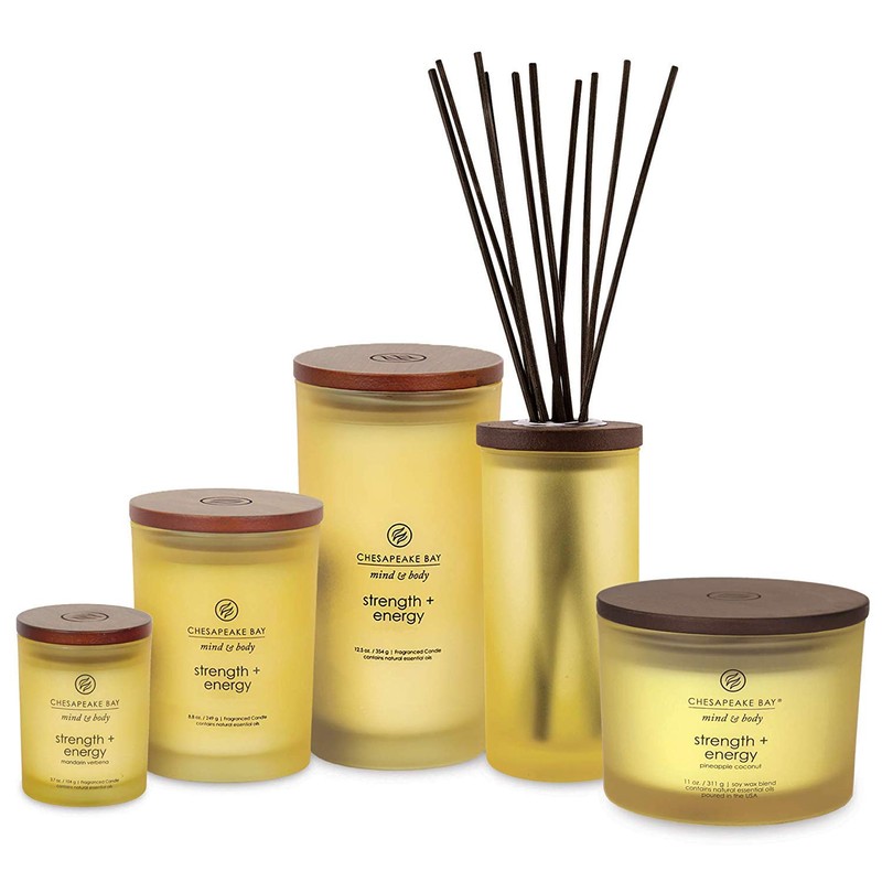 Chesapeake Bay Candle Scented Candle, Strength + Energy (Pineapple Coconut),