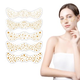 110 Sheets Glitter Freckles Tattoo Glitter Freckles Tattoo Freckles Tattoo Face Glitter Speckles Patches Suitable for Christmas Wedding Beach Festival