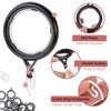 WCIC 32 Pack Curtain Rings and Hooks Black 40mm Hanging