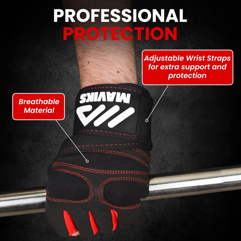 MAVIKS Workout Gloves for Men and Women Weight Lifting Gloves