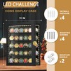 Military Challenge Coin Display Case with LED 11x14IN, Medal Shadow