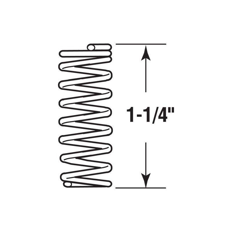 Prime-Line SP 9708 Compression Spring, Spring Steel Construction, Nickel-Plated Finish,