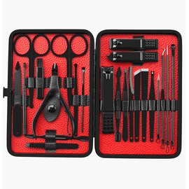 VOANZO Nail Clippers Set Stainless Steel - 23 Pieces Manicure Set Professional Beauty Tools Kit Hook Tweezers Manicure Nail Cutter Care Kit Portable Manicure Nail Clipper Tool Set