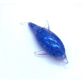 trendy squishy toy shiny blue dolphin to relax