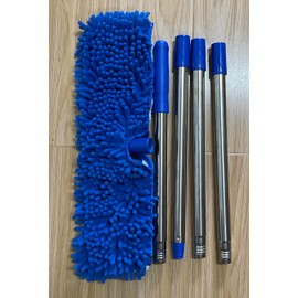 Microfiber Dust Mop for Floor Cleaning - Dual-Sided Washable Pads, Adjustable Stainless Steel Handle (30.7"-56.7") - Wet/Dry Use for Hardwood, Laminate, Tile, Marble Floors with Spin Mop Heads