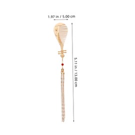 WOONEKY Stylish Side Hair Combs Traditional Chinese Hair Accessories Fine Metalwork Decorative Hair Comb for Women