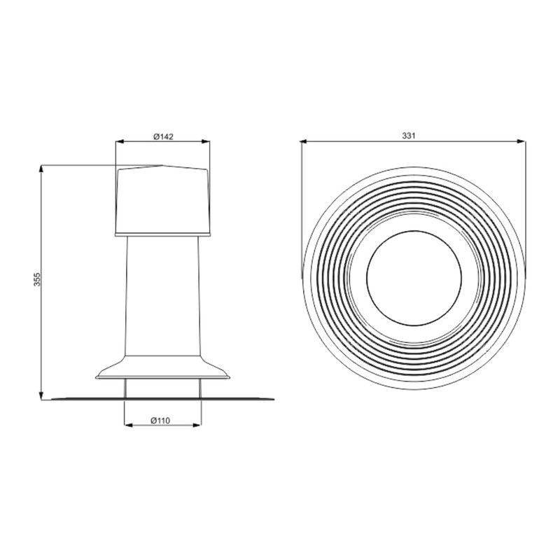 Roof Aerator Flat Roof Ventilation Stone for Welding Board Bleeder