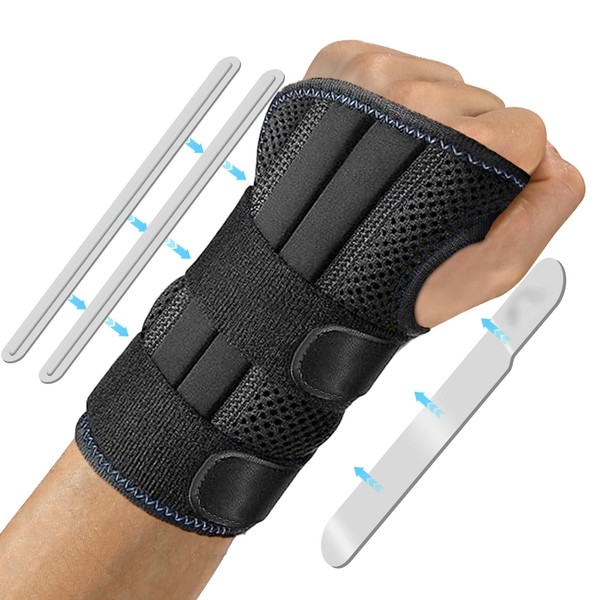 Muñequeras Deportivas, Muñequera Tunel Carpiano Ajustable con 3 Soportes, Muñequera