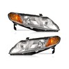 WEELMOTO for 2006-2011 Honda Civic 4-Door Headlights Replacement for Headlight