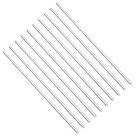 10 Pieces1/8-Inch(3mm) Aluminum 6061 Round Rod 8" Long Solid T6511 Extruded Lathe Stock，（+0/-.05"） Plus-Minus Tolerance.