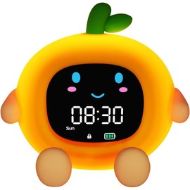 Aunus Kids Alarm Clock,Toddler Sleep Training Clock with Sun & Moon,RGB Kids Wake Up Light, Sleep Sound Machine for Boys Girls