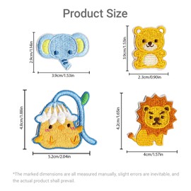 AYNKH 21Pcs Animal Embroidered Iron on Patches for Clothing, Cute Sew on Repair Patches, DIY Patches Stickers Assorted for Dress Backpacks Pants Jeans Hats