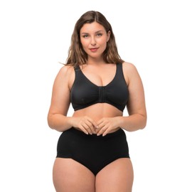 Ulla Popken Ladies Front Closure Bustier Cup C/D-E/F, Black, 85