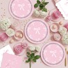 Bikasun Pink Bow Party Tableware Set Princess Children's Birthday Tableware