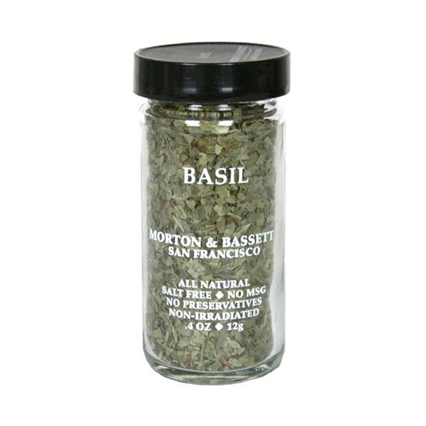 Morton & Bassett Basil, .4-Ounce Jars (Pack of 3)