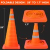 [12 Pack]28 Inch Collapsible Traffic Safety Cones - Parking Cones