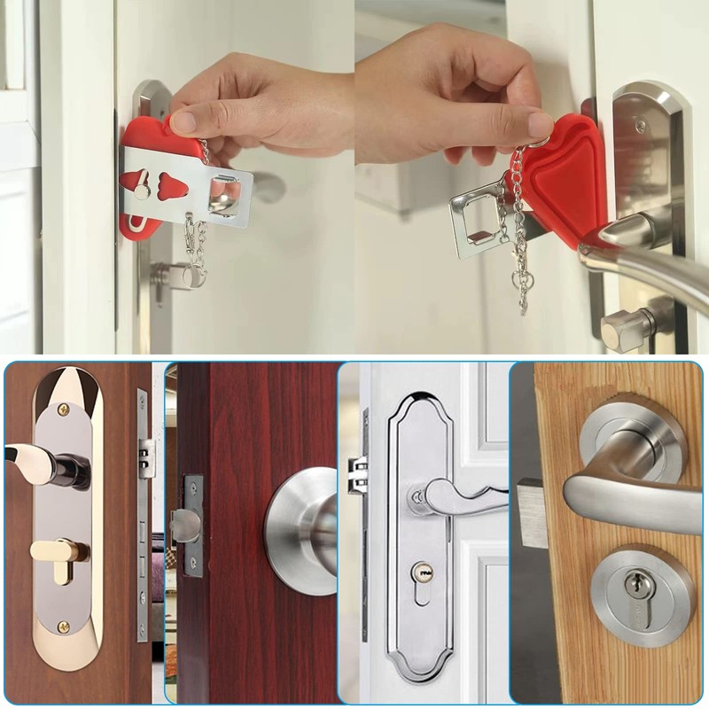Travel Door Security Locks 2 PCS Portable Door Lock with