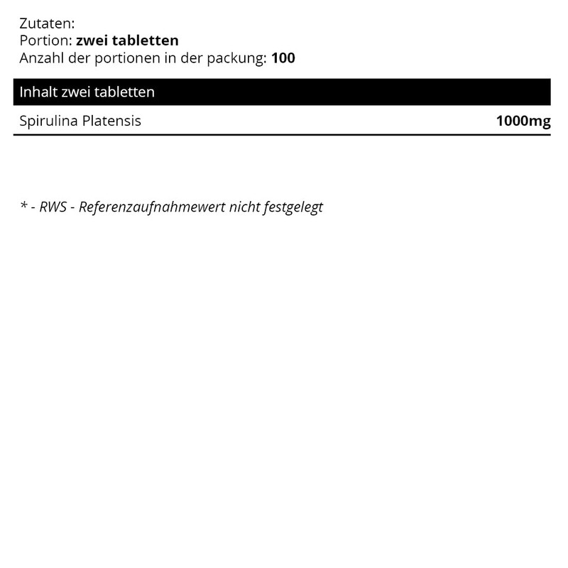 Sowelo Spirulina - 500 mg per tablet, algae capsules, a