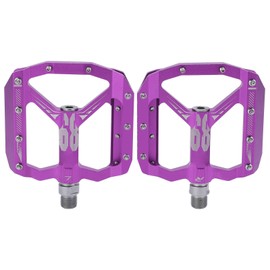 Enlee 2pcs Mountain Bike Pedals NonSlip DU Bearing Lightweight Bicycle Platform Flat Pedals(Purple )