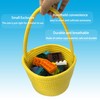 Prudance Small Woven Basket Handle Bag, 6" x 5",Yellow