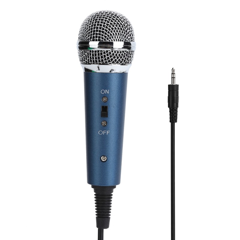 Wired Condenser Microphone 3.5mm with UShaped 3.5mm Audio Adapter for