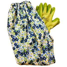 NOMPI GARDENSLEEVES Anti-Scratch Sleeve Long Gardening Glove for Women farmers arm protection from ivy oak sumac (Blue Poppies, Small)