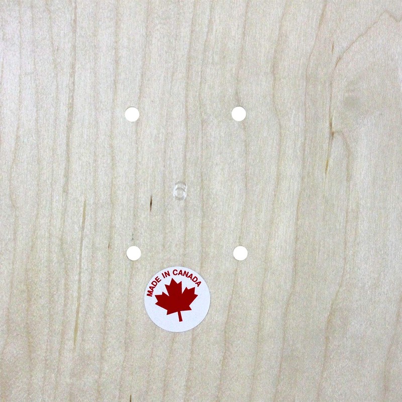 Moose Skateboard Deck Canada Made Blank Canadian Maple (Black, 8.0"
