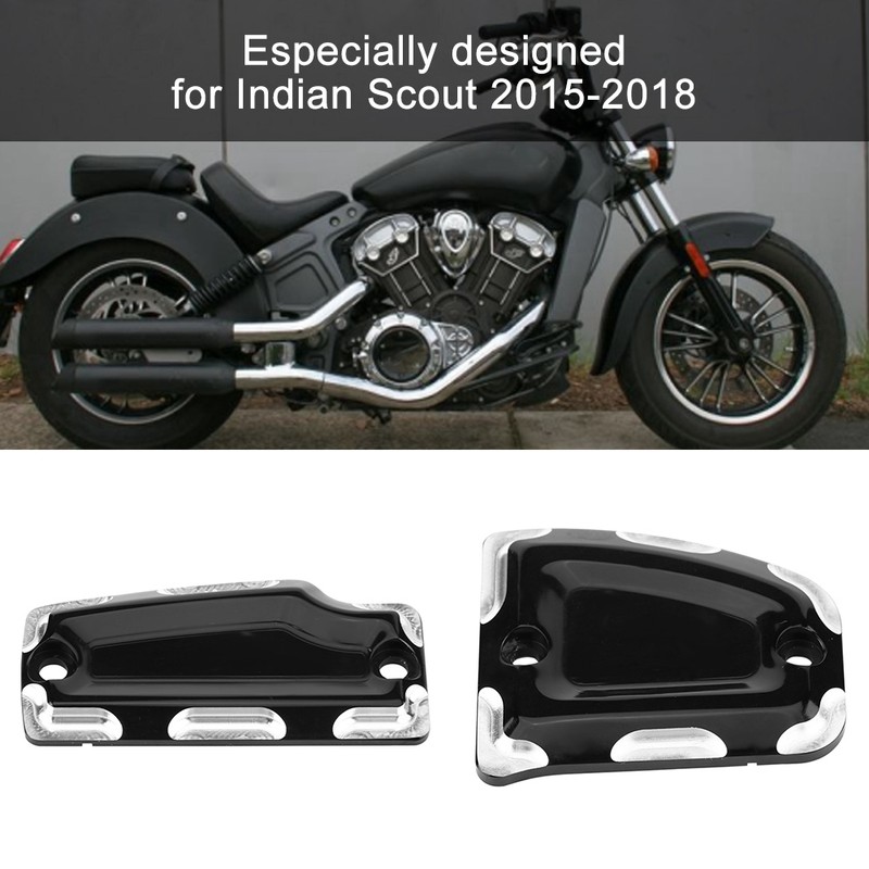 Motorcycle Front&Rear Billet Master Cylinder Covers for Indian Scout 2015-2018