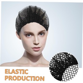 SHERCHPRY Redecillas Para El Cabello De Los Hombres Cubrir Largo Mujer Dormir Señoras Marrón Malla Cubierta De Pelo Redecillas Para El Cabello Servicio De Comida Tela Negro