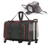 Katziela Rolling Rover Airline Compliant Expandable Premium Pet Carrier 6-Wheeled