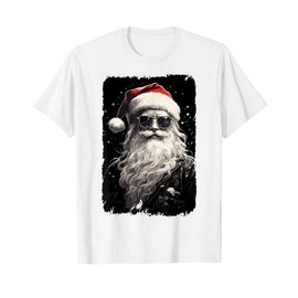 Hipster Santa Sunglasses Cool Santa Claus Vintage Christmas T-Shirt